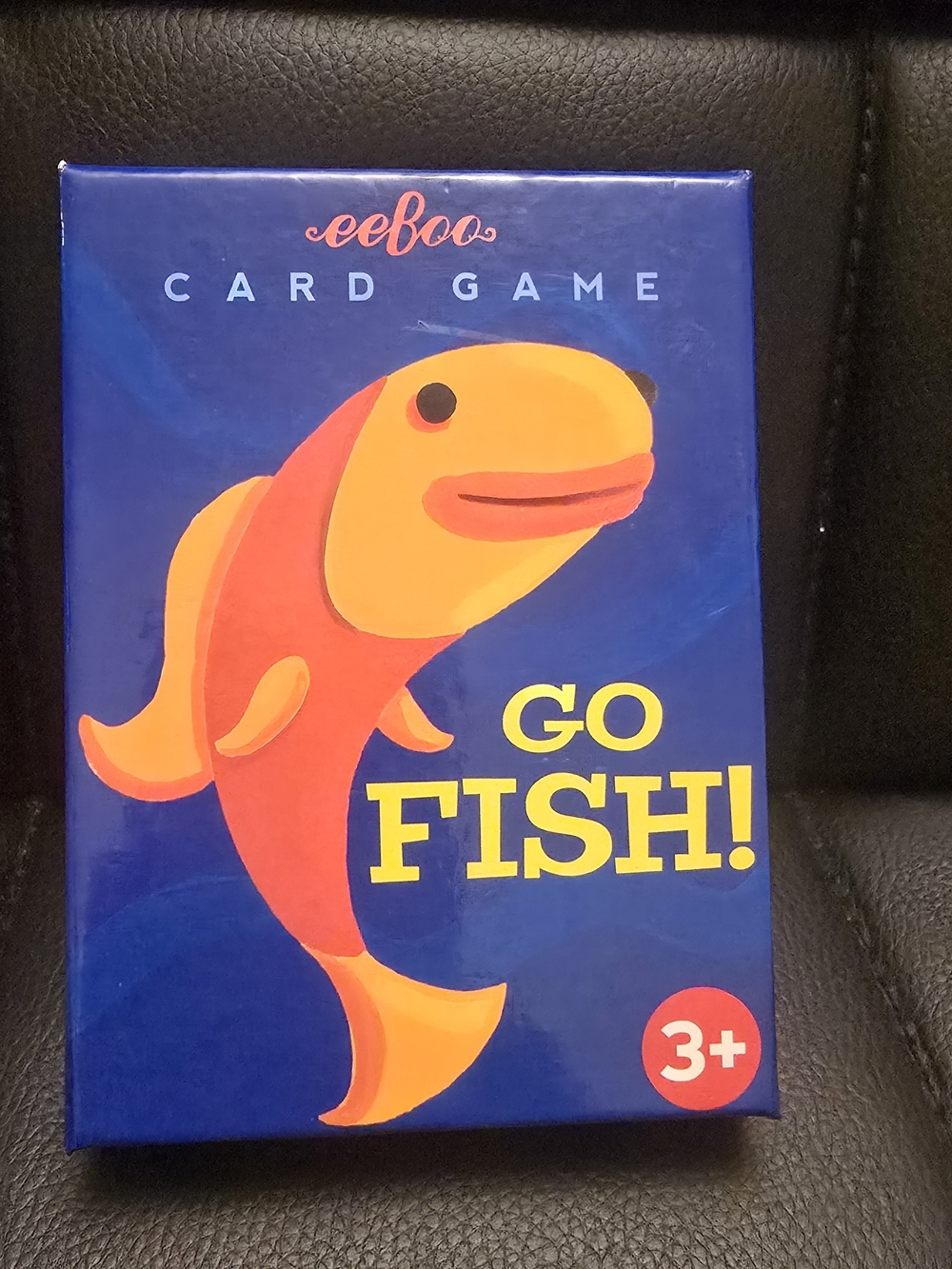 eeBoo Go Fish! Kids Card Game - Blue with Orange Fish